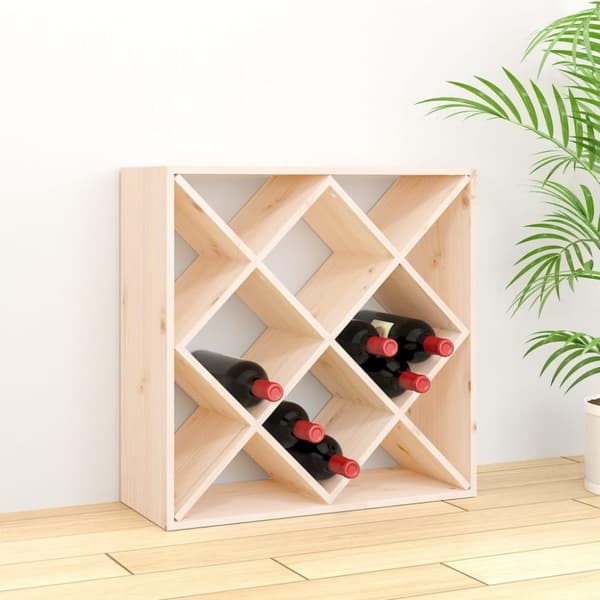 vidaXL vinreol 62x25x62 cm massivt fyrretræ