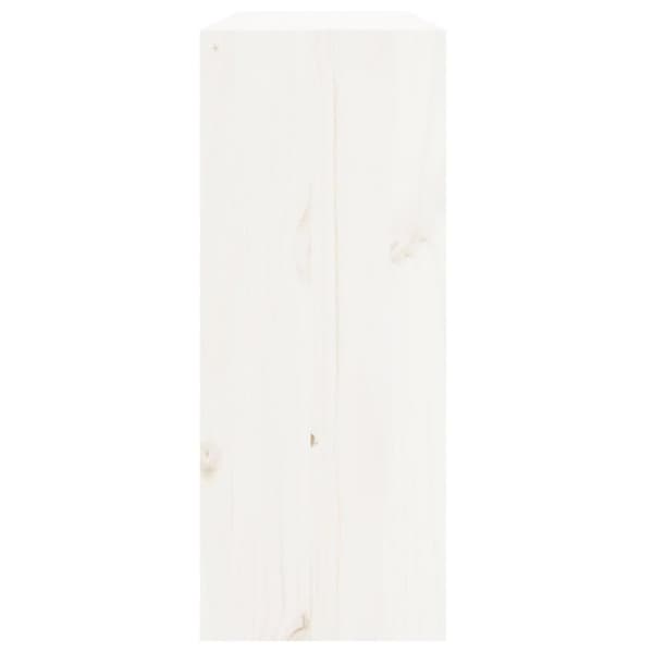 vidaXL Vinskåp vit 62x25x62 cm massiv furu