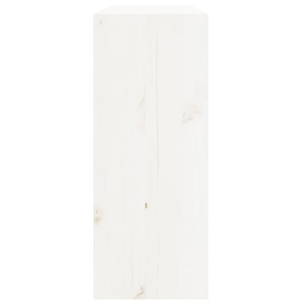 vidaXL vinreol 62x25x62 cm massivt fyrretræ hvid -  Vin- & spiritusskabe