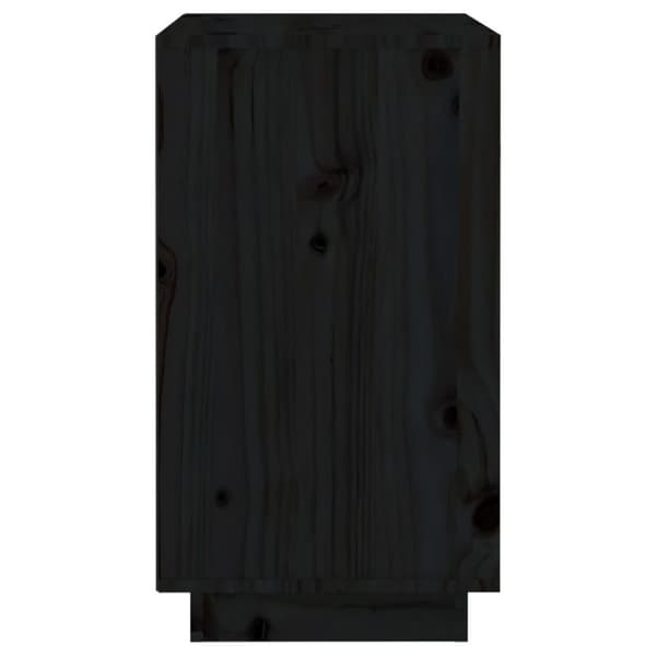 vidaXL Vinskab 55,5x34x61 cm massivt fyrretræ sort -  Vin- & spiritusskabe