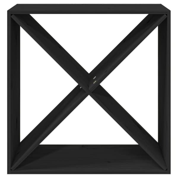 vidaXL vinreol 62x25x62 cm massivt fyrretræ sort -  Vin- & spiritusskabe