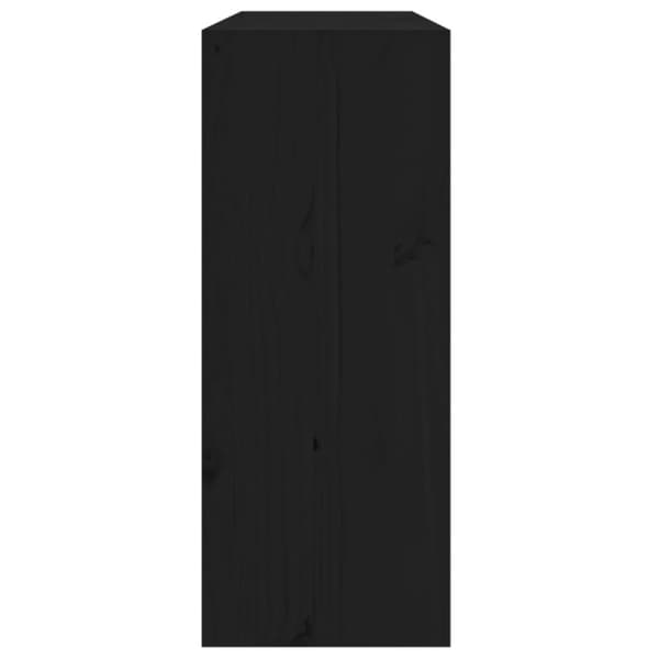 vidaXL vinreol 62x25x62 cm massivt fyrretræ sort -  Vin- & spiritusskabe
