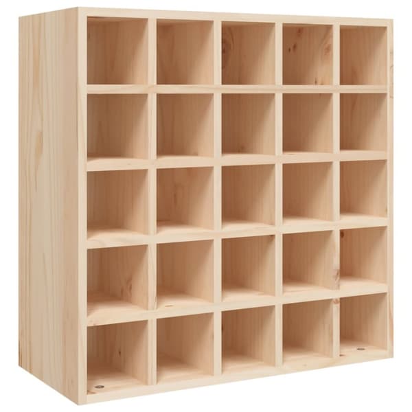 The Living Store vinreol 56x25x56 cm massivt fyrretræ - Vin- & spiritusskabe