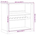 Miniatyrbild 8 av 10: vidaXL Vinskåp Corona 107,5x51x105,5 cm massiv furu