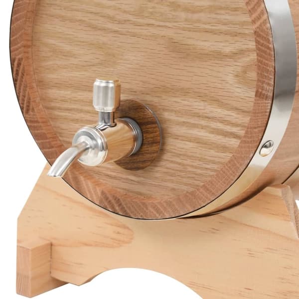 vidaXL Vintunna med kran massivt ekträ 12 L