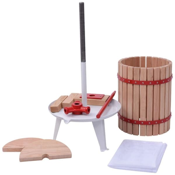 vidaXL Frukt- och vinpress set 2 delar