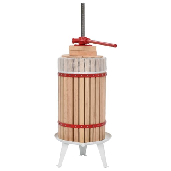 Frukt- och vinpress med tygpåse 30 L ekträ