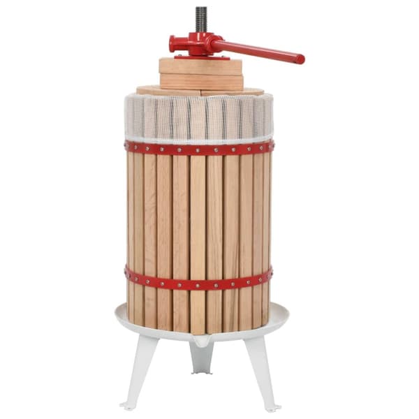 Frukt- och vinpress med tygpåse 24 L ekträ