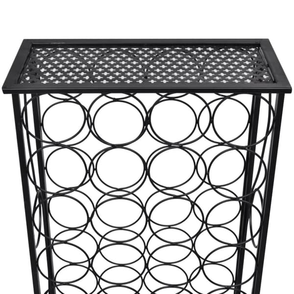 vidaXL Vinstativ for 28 flasker metall