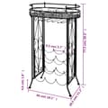 Miniatyrbillede 4 af 6: vidaXL vinreol med glasholder 9 flasker metal