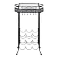 Miniatyrbillede 2 af 6: vidaXL vinreol med glasholder 9 flasker metal