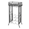 Miniatyrbillede 1 af 6: vidaXL vinreol med glasholder 9 flasker metal