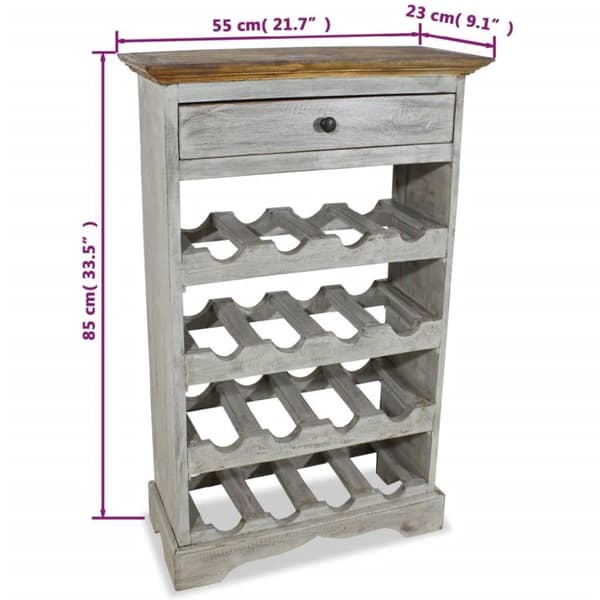 vidaXL vinreol 55x23x85 cm massivt mahognitræ