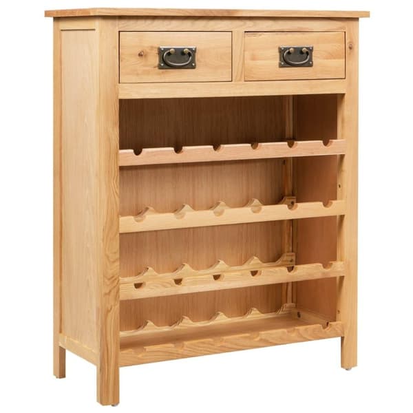 vidaXL vinskab 72x32x90 cm massivt egetræ