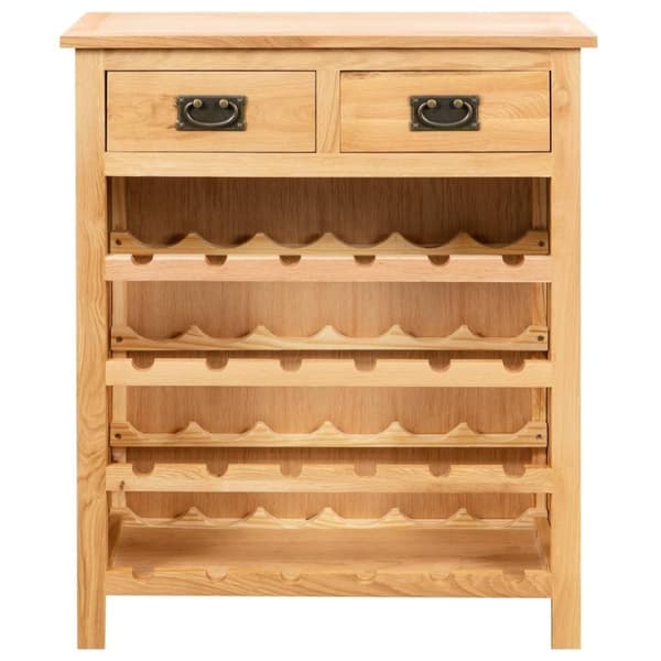 vidaXL vinskab 72x32x90 cm massivt egetræ