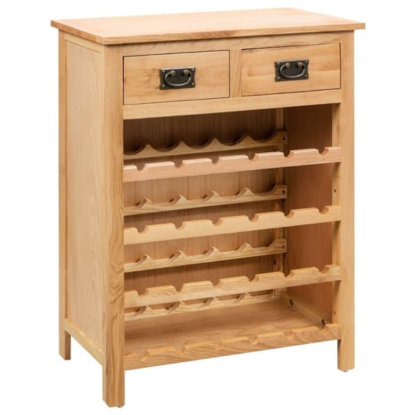 vidaXL vinskab 72x32x90 cm massivt egetræ