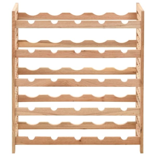 vidaXL Vinställ för 25 flaskor massivt valnötsträ 63x25x73 cm