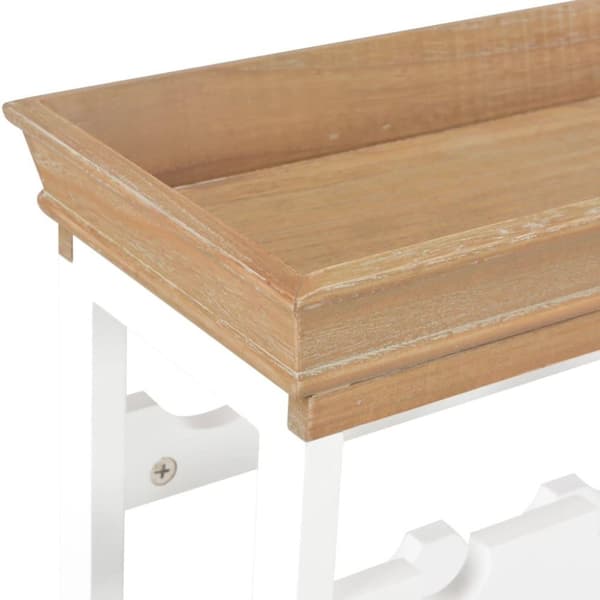 vidaXL vinskab 70 x 22,5 x 70,5 cm MDF hvid