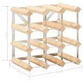 Miniatyrbilde 5 av 8: vidaXL Vinstativ for 12 flasker heltre furu