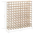 Miniatyrbilde 5 av 8: vidaXL Vinstativ for 120 flasker heltre furu