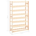 Miniatyrbilde 6 av 7: vidaXL Vinstativ for 56 flasker furu