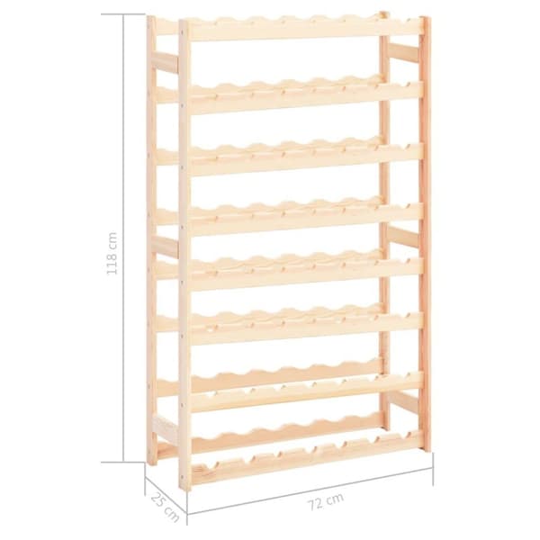 vidaXL Vinstativ for 56 flasker furu
