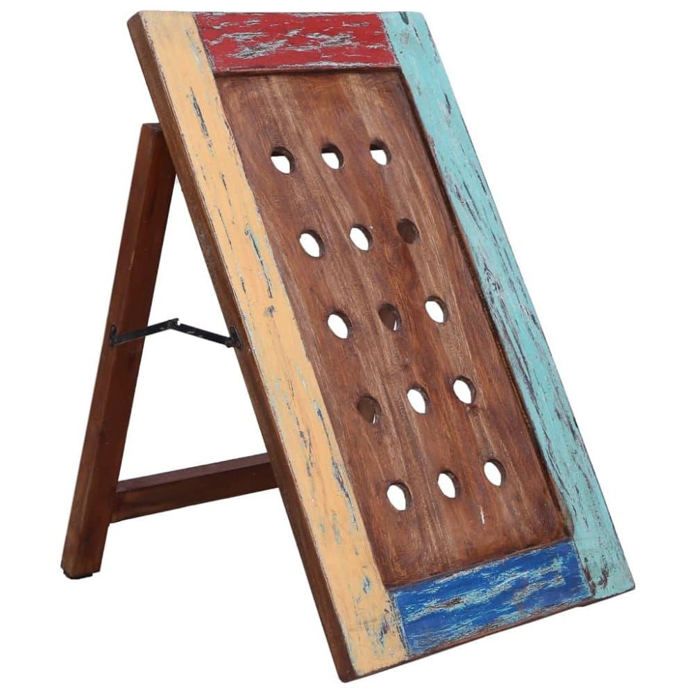 vidaXL vinreol til 15 flasker 47x28x78 cm massivt genbrugstræ