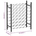 Miniatyrbilde 6 av 6: vidaXL Vinstativ for 48 flasker metall svart