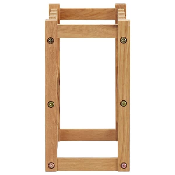vidaXL vinreol til 12 flasker 47x21x36 cm massivt egetræ