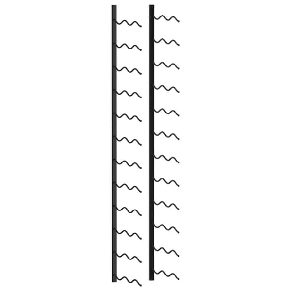 vidaXL Veggmontert vinstativ for 24 flasker svart jern