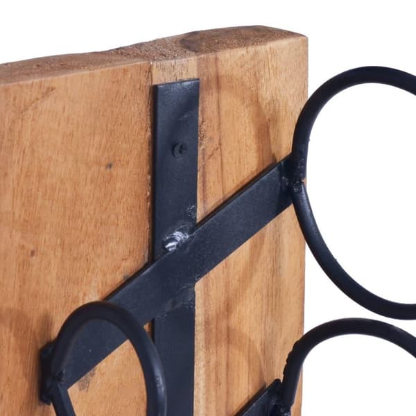vidaXL Vinställ för 6 flaskor 35x35x100 cm massiv teak