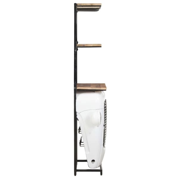 vidaXL vinskab i traktordesign 49x31x172 cm ru mangotræ hvid