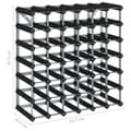 Miniatyrbilde 5 av 8: vidaXL Vinstativ for 42 flasker svart heltre furu