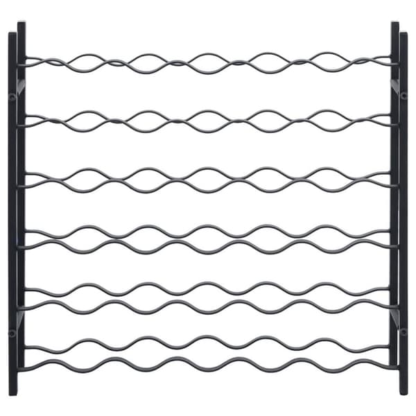 vidaXL Vinstativ for 36 flasker svart jern