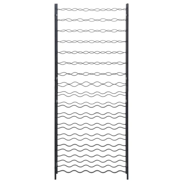 vidaXL Vinstativ for 96 flasker svart jern