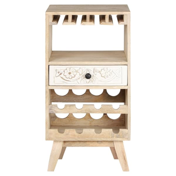 Womo-Design Wine kaappi lasi ja laatikko, 45x90x40cm, ainutlaatuinen, käsintehty, vintage, viiniteline 8 pulloa, massiivipuu keittiön kaappi