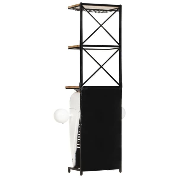 Medina vin hylde traktor hvid 49x31x170 cm groft mango træ