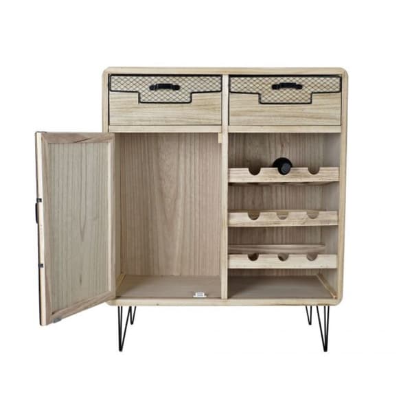 Flaskereol DKD Home Decor Træ Metal (80 x 38 x 84 cm)