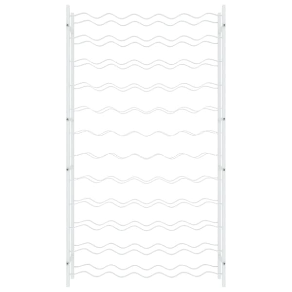 vidaXL Vinstativ for 72 flasker metall hvit