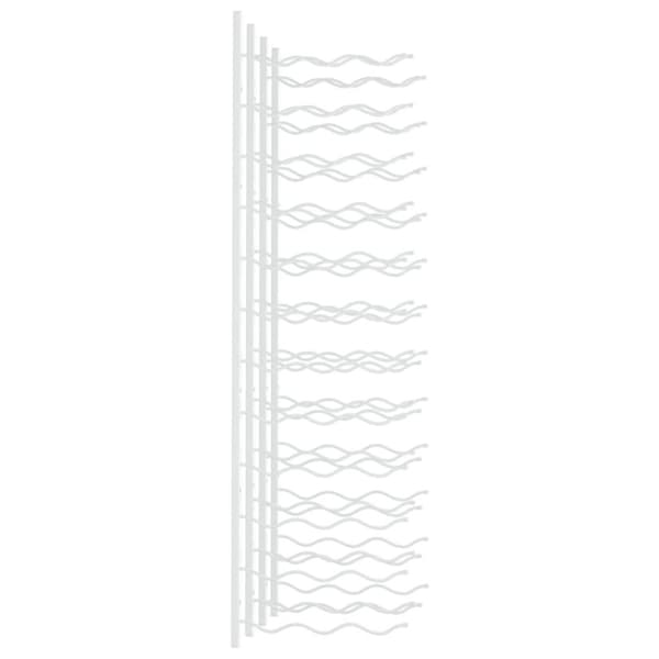 vidaXL Veggmontert vinstativ for 36 flasker 2 stk hvit jern
