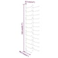 Miniatyrbilde 7 av 9: vidaXL Veggmontert vinstativ for 36 flasker 2 stk hvit jern
