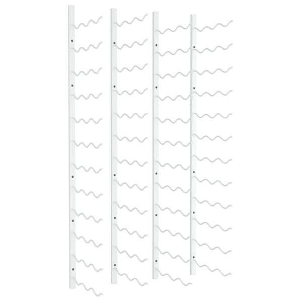 vidaXL Veggmontert vinstativ for 36 flasker 2 stk hvit jern