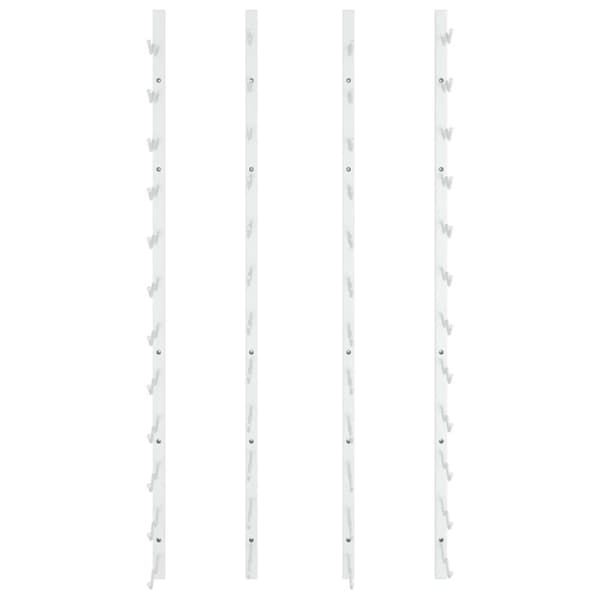 vidaXL Veggmontert vinstativ for 24 flasker 2 stk hvit jern