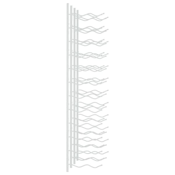 vidaXL Veggmontert vinstativ for 24 flasker 2 stk hvit jern