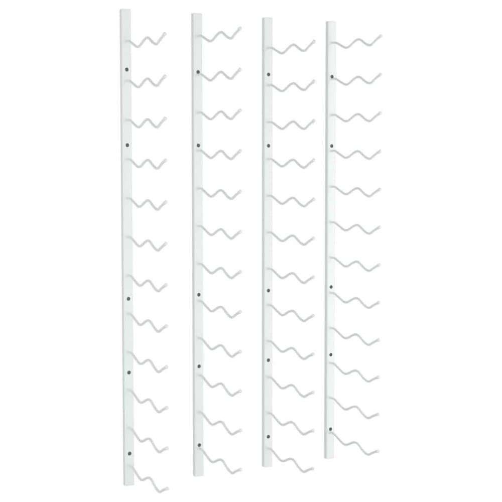 vidaXL Väggmonterat vinställ för 24 flaskor 2 st vit järn