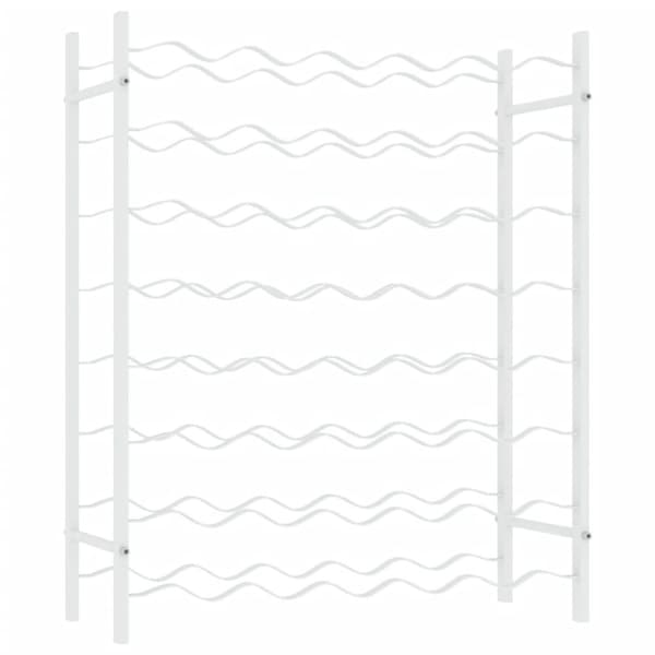 vidaXL vinreol til 48 flasker metal hvid