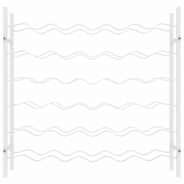vidaXL Vinstativ for 36 flasker metall hvit