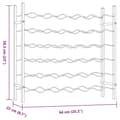 Miniatyrbilde 9 av 10: vidaXL Vinstativ for 36 flasker metall hvit