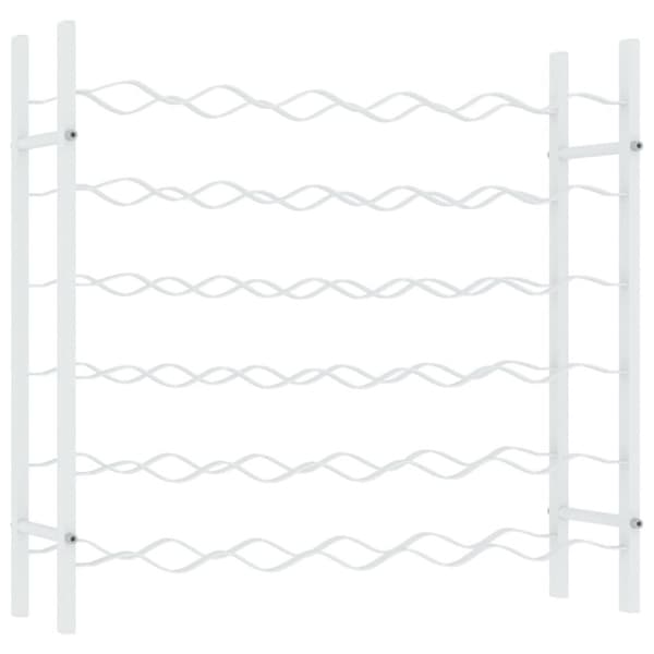 vidaXL Vinstativ for 36 flasker metall hvit