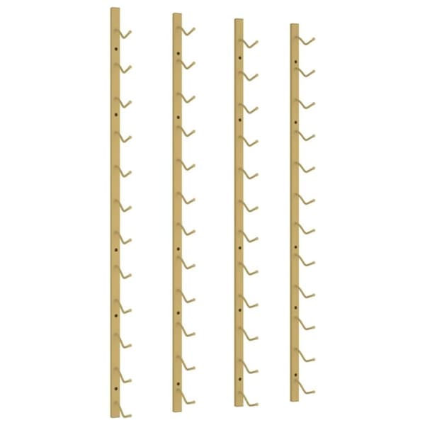 vidaXL Veggmontert vinstativ for 12 flasker 2 stk gull jern